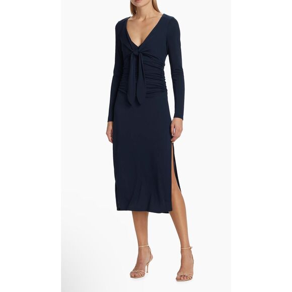 Cinq à Sept Brenna Jersey Tie Midi-Dress US 6 $395 - Picture 1 of 11